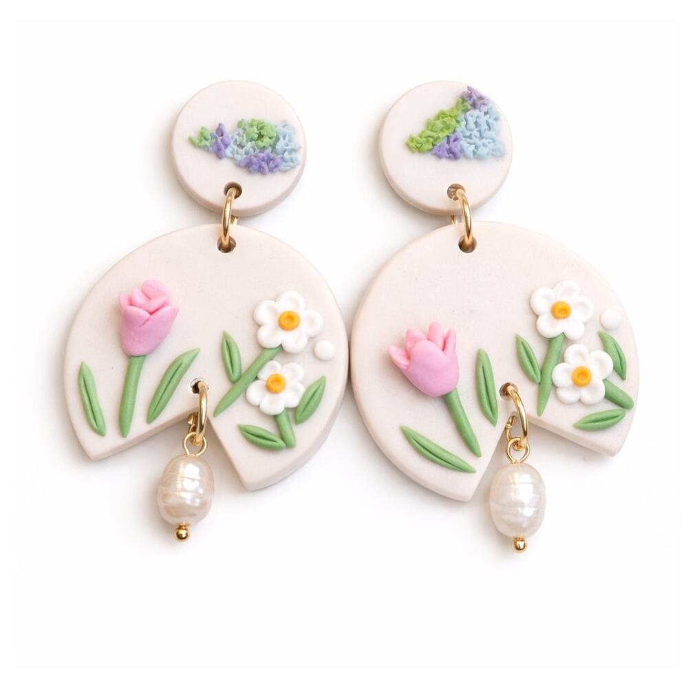 R147 New Earrings Floral R0000147